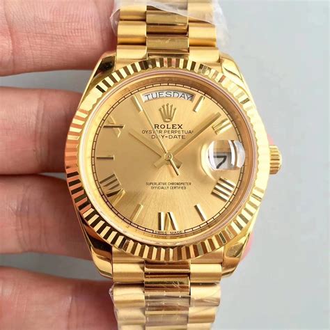 rolex day date 40 gold replica|Rolex Day-Date gold 40mm.